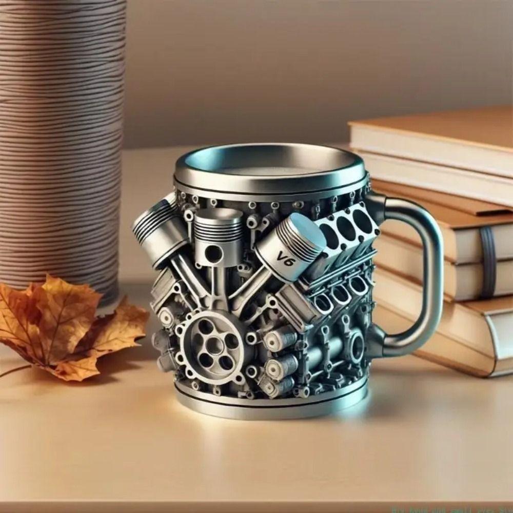 Kitchen Drinkware Car Engines Themed Coffee Mug Rust-Proof Stainless Steel Coffee Cup  Home Decor