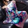 1pc Stitch Printing Blanket - Soft, All-Season Throw for Office Blanket, Personalized Gift with Adorable Cartoon Design
