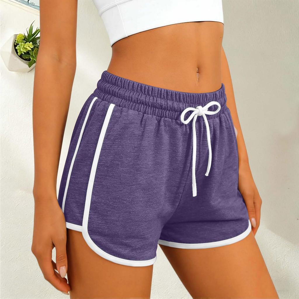 Women's Sports Shorts Drawstring Shorts With Side Pockets Casual Loose Pants