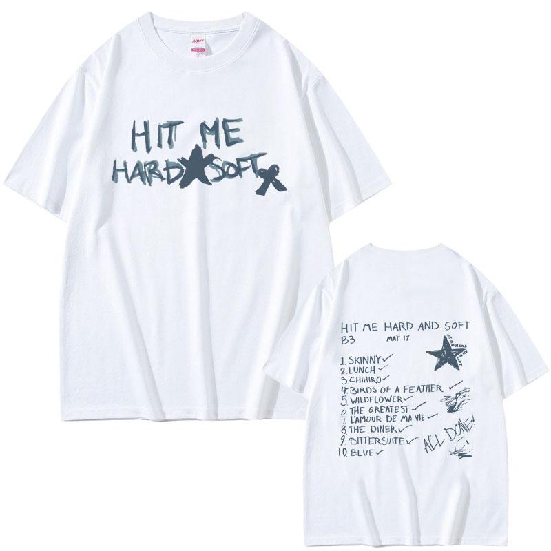 Hit Me Hard and Soft Tour T Shirts Unisex Hip Hop Fashion Loose Tshirts Unisex Casual Oversized Tshirt Unisexs Streetwear