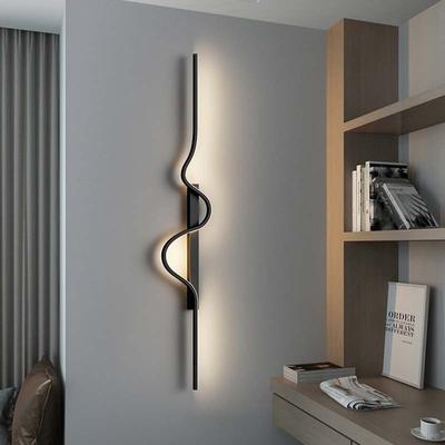 Creative Minimalist Long Strip Light Living Room Sofa Background Wall Light Bedroom Bedside Wave-shaped Decorative Light