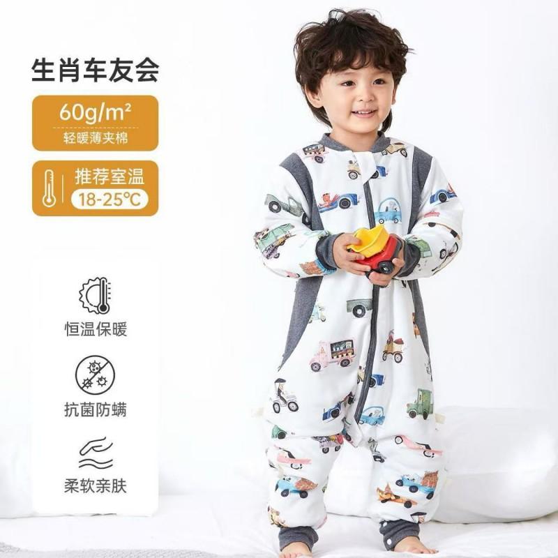Cotton Warm Sleeping Bag Toddlers Winter Thickened Footed Pajamas A-Grade Antibacterial Baby Sleepwear
