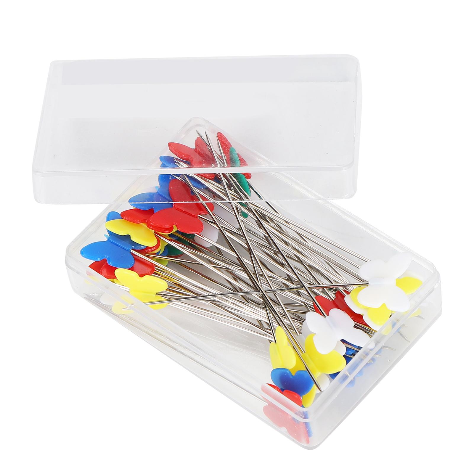 

50 шт. швейных булавок, разноцветные булавки для пэчворка, инструмент для рукоделия, бабочка