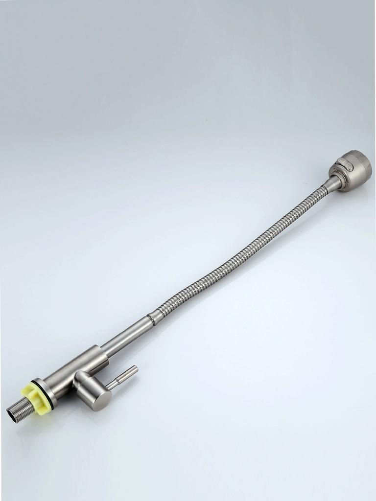 Stainless Steel SUS304 Flexible 360 Swivel Spout Single Lever Cold Tap Kitchen Faucet