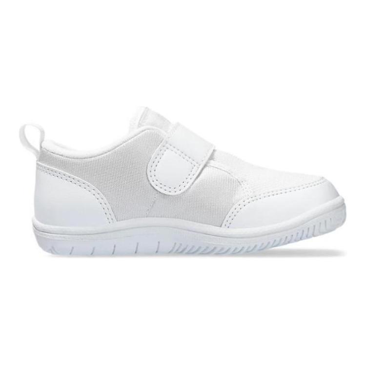 Asics Suku2 Couro Sintético Velcro Confortável Leve Cano Baixo Sapatos Casuais para Crianças Sapatos Casuais para Crianças Branco 1144A324-100