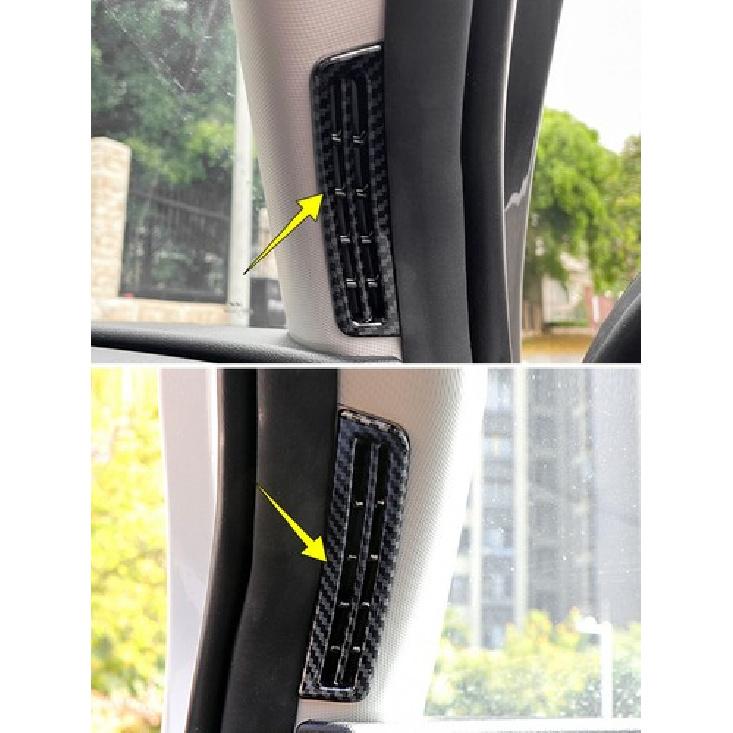 Carbon Fiber Front Air Vent Outlet Frame Cover Trim For Hyundai Tucson 2021-2023