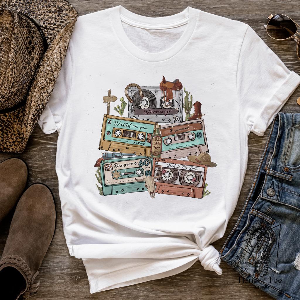 Harajuku Funny 90s Style Fashion T-shirt Casual Women's Nashville Shirt Pattern T-shirt Clothing Summer Short Sleeve Women's T-s