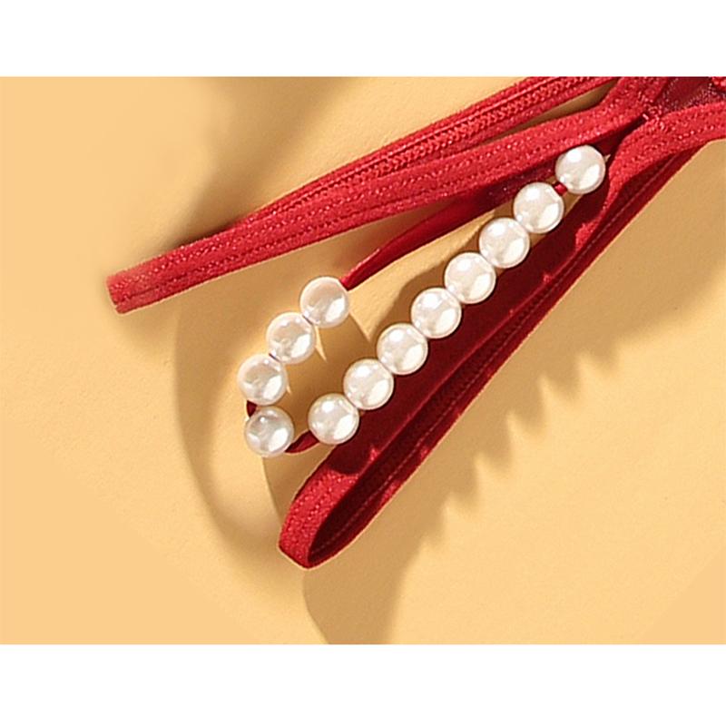 Erotické kalhotky Dámské sexy krajkové kalhotky Hollow Out Háčkování Krajka Kalhotky tanga G String Otevřený Rozkrok Peral Spodní prádlo