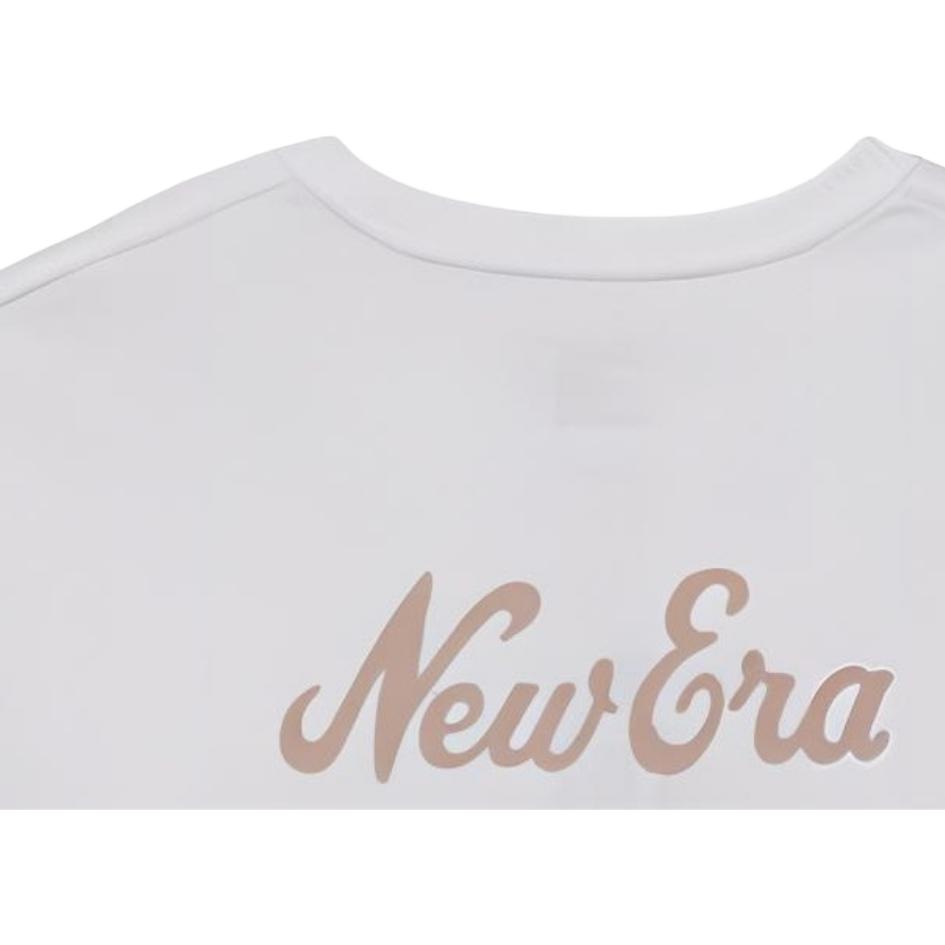 New Era Simple Letter Print Crew Neck Short Sleeve T-Shirt Men Tops White 14341314