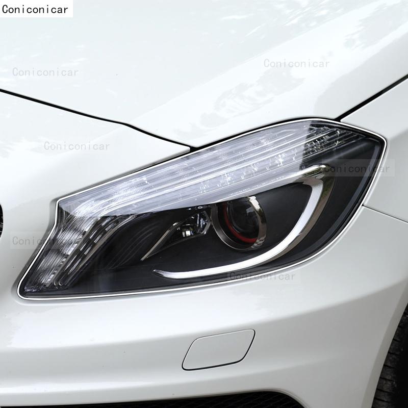Für Mercedes Benz A-Klasse 2013-2024 Auto Scheinwerfer Transparent TPU Schutzfolie Frontlicht Tönung Farbwechsel Zubehör