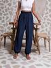 2026 Spring/Summer European & American Casual Fashion Elastic Solid Color Women's Long Pants
