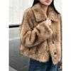 Johnature Fashionable Women Winter Jacket Short Faux Mink Fur Thicken Coats