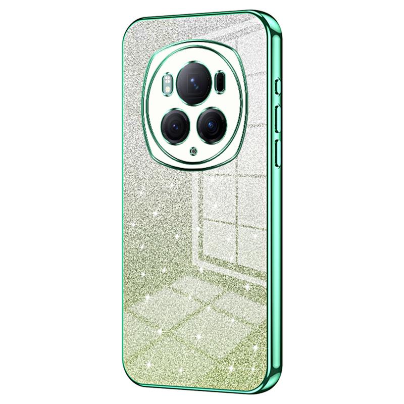 

Для Honor Magic6 Pro 5G Чехлы для мобильного телефона Градиентный блестящий гальванизированный ТПУ чехол Green