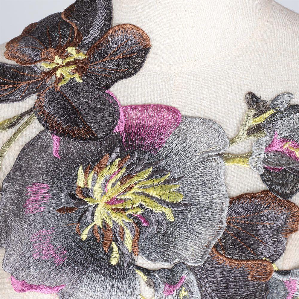 Fabric Lace Wedding Clothes Patch Embroidered Collar Dress Applique Flower Neckline