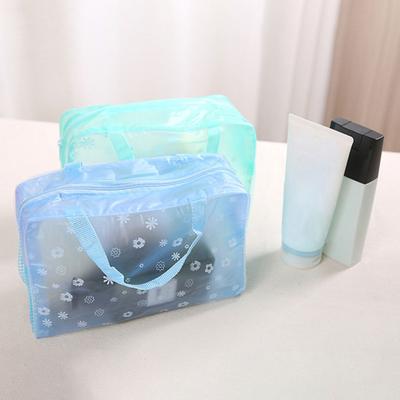 Makeup Bag Transparent PVC Zipper Closure Portable Storage Bag Large Capacity Cosmetic Organizer Clear Toiletry Bag