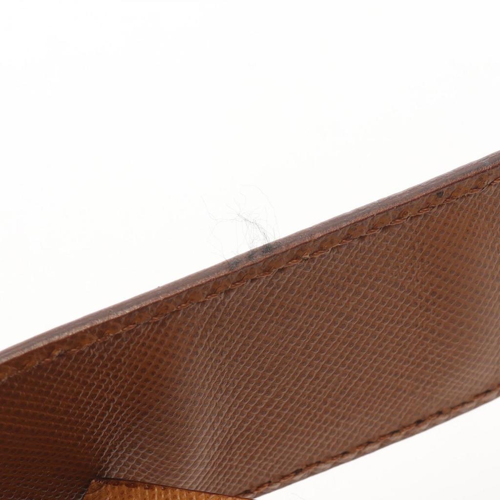 Used CELINE Turn lock Shoulder Bag leather Brown Used Women