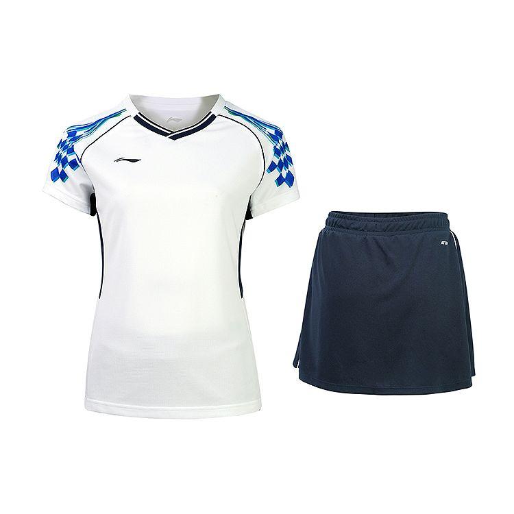 

Li Ning Badminton Series быстросохнущий дышащий спортивный раздельный костюм для женщин, спортивная одежда белого цвета AATR004-1 L