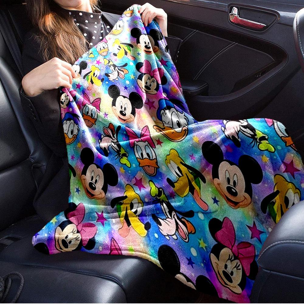 1pc Mickey Mouse and Friends Velvet Throw Blanket for Bedding, Sofa Cover, Gift or Home Decor - Soft and