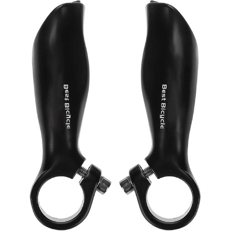 Bikes Bar Ends, 1 Pair 11cm/4.3inch High Strength Aluminum Alloy Ergonomic Bikes Handlebar Ends Security Grips with Stoppers Cycling Accessories for