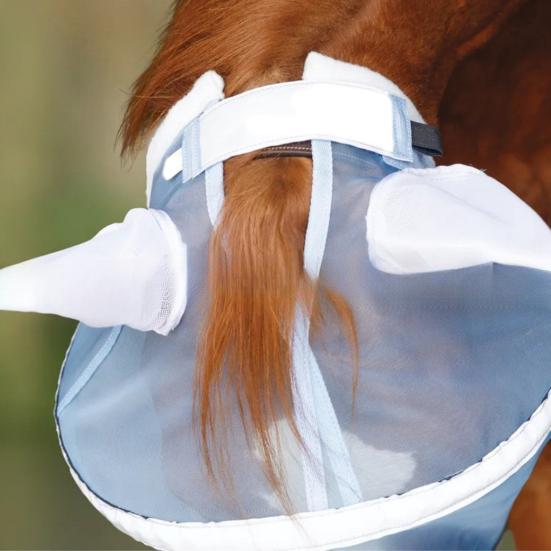 Mască de protecție facială din plasă pentru muște de cal cu protecție UV pentru urechi, acoperire completă a feței și protecție a ochilor împotriva insectelor dăunătoare