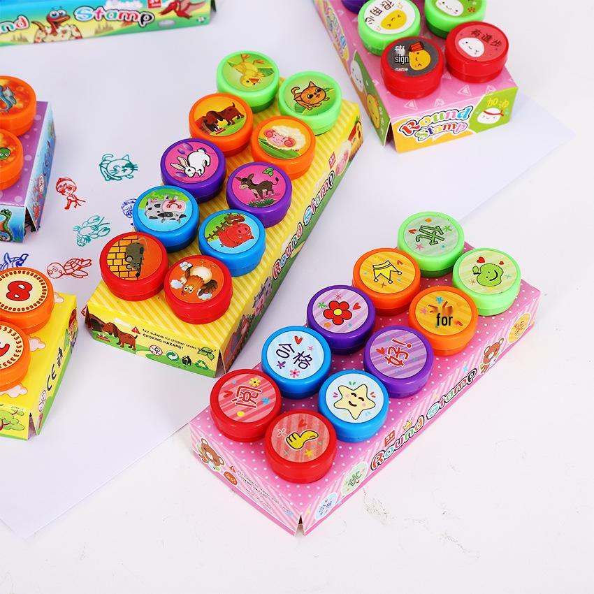 Children's Fun Animal Stamp Set: Valentine's Day & Christmas Edition