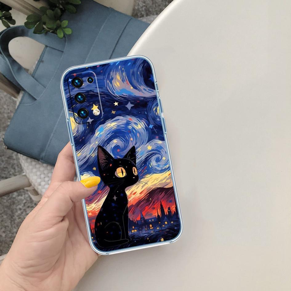 MY5 Cat Kitten Meow Soft Shell Transparent Phone Case for Samsung Galaxy A04 A04S A14 A23 A34 A54 M23 M33 M52 M53