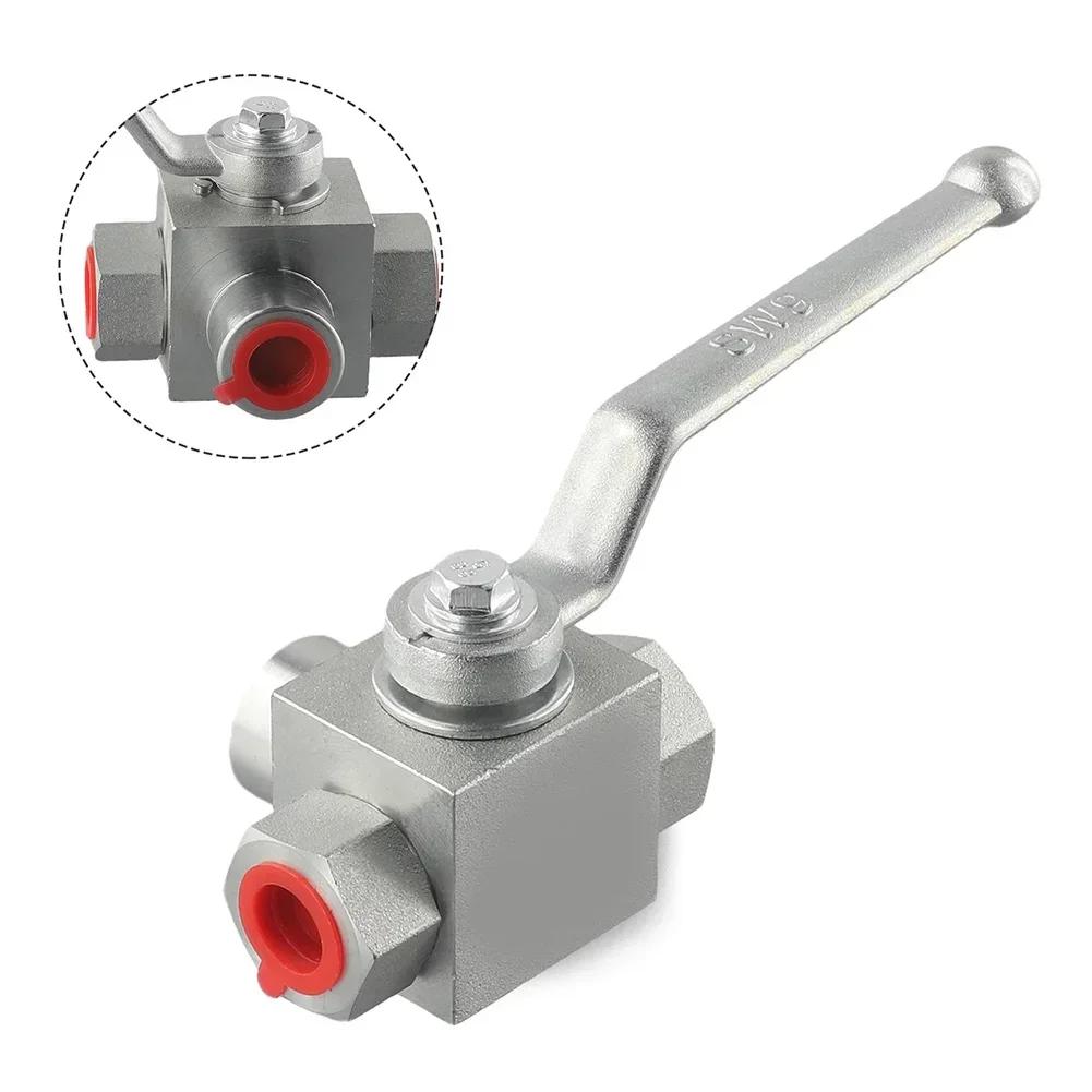 7250 PSI 3 Way High Pressure Hydraulic Carbon Steel Ball Valve With Alloy Handle
