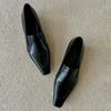 Versatile Low Heel Square Toe Slip-On Women's Shoes Fashionable Rubber Upgraded Comfortable Spring Autumn Collection