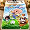 Flannel BlanketCleo & Cuquín Custom Name Text Personalized Soft Warm Throw Blanket Home Decor Gift