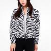 Puma Zebra Print Sports Stand Collar Jacket Women Jacket Black 846282-02
