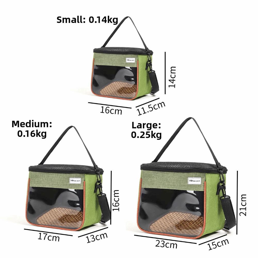 Clear Window Outdoor Bird Pouch Breathable Mesh Parrot Carrying Bag for Hamster