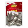 Brushed Nickel Wall Hooks 4 Pack No Tools Required Removable Adhesive Holders Ideal Hats Bags Dog Leashes Accessories
