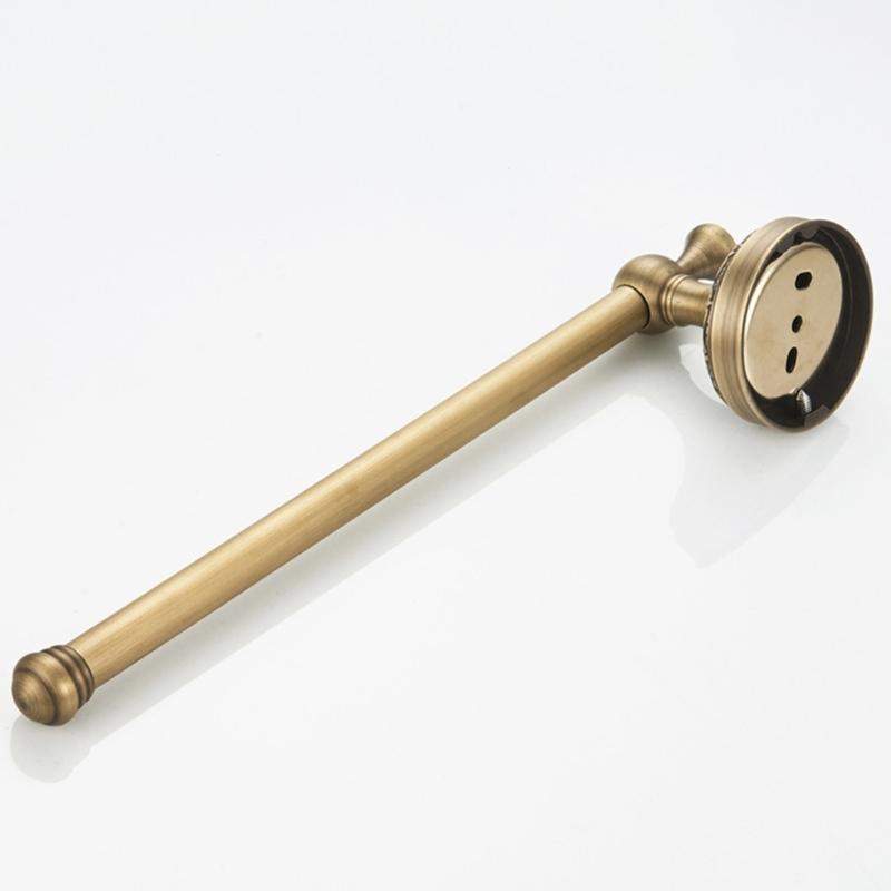 Copper Wall Mounted Tissue Holder Copper Single Towels Rail Rod Toilet Paper Roll Dispenser Bathroom Accessory