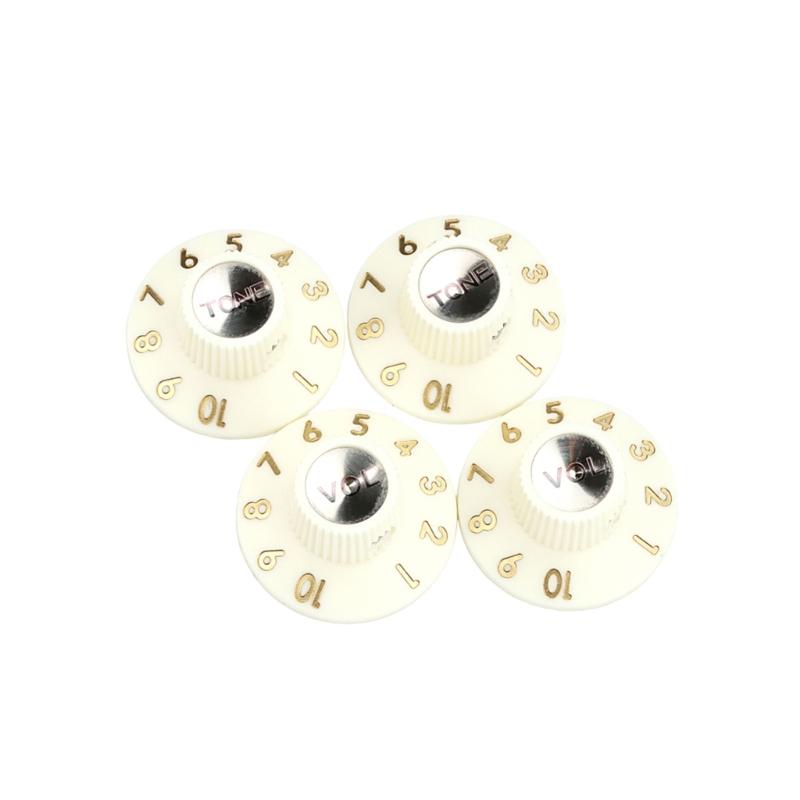 4Pcs Guitar Speed Control Knobs Electric Guitar Top Hat Knobs Plastic Guitar Volumes Tone Control Knobs Easy To Use