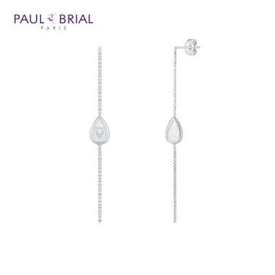 PAULBRIAL [SILBER] PYSE0123 (WG) Wassertropfen-Box-Ohrringe
