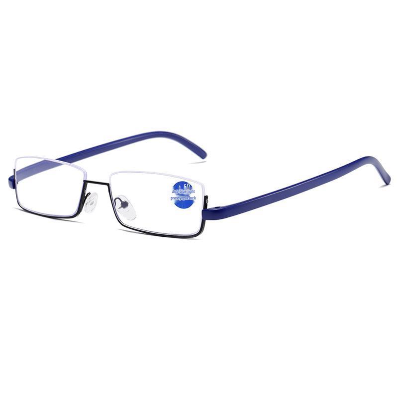 Compact Stylish Full Frame Progressive Readers with Case - Anti-Blue Light Glasses for Small Faces and Seniors