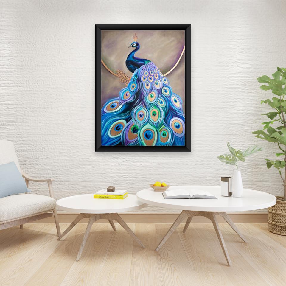 DIY Peacock 5D diamentowe malowanie w pełni z okrągłych wierteł zwierząt diamentowe hafty mozaika krzyż zestaw do szycia Wall ozdoby do dekoracji wnętrz prezent