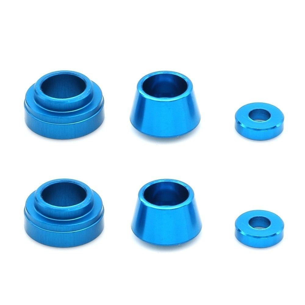 

6pcs Aluminum Alloy Steering Knuckle Blue Bushing Gasket RC Car Upgrade Parts for Tamiya TT02