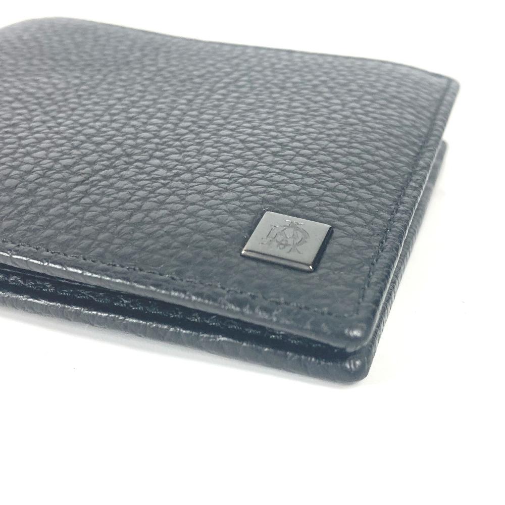 Dunhill logo Compact wallet Folded wallet Leather Black Unused