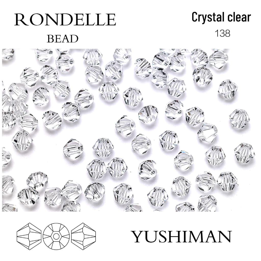 4mm Rhombus Beads - 200 Czech Quality Double Crimp Top Beads for DIY, Shuttle Weaving, and Embroidery