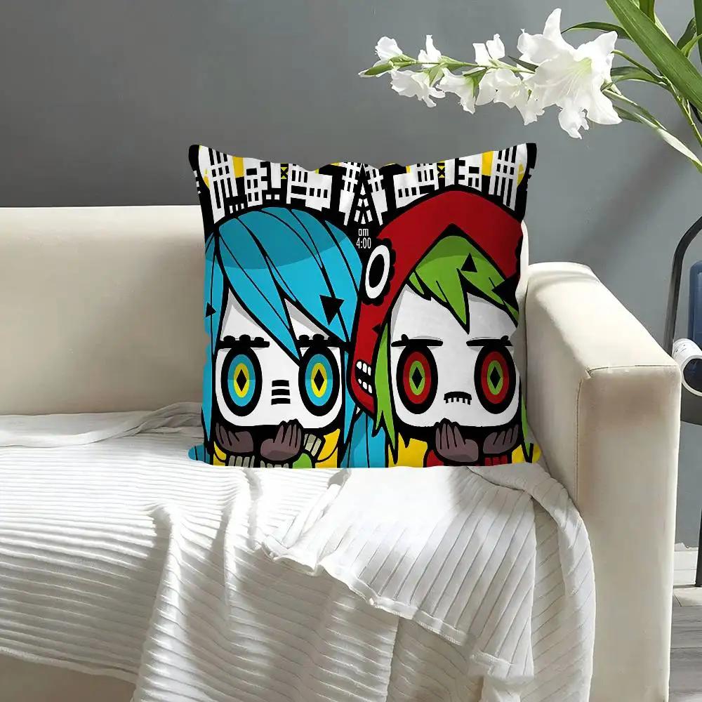 Anime GUMI And Hatsune Miku Matryoshka Pillow Case Square Pillow Bedroom Sofa Leisure Comfort Cushion Car Home Decoration