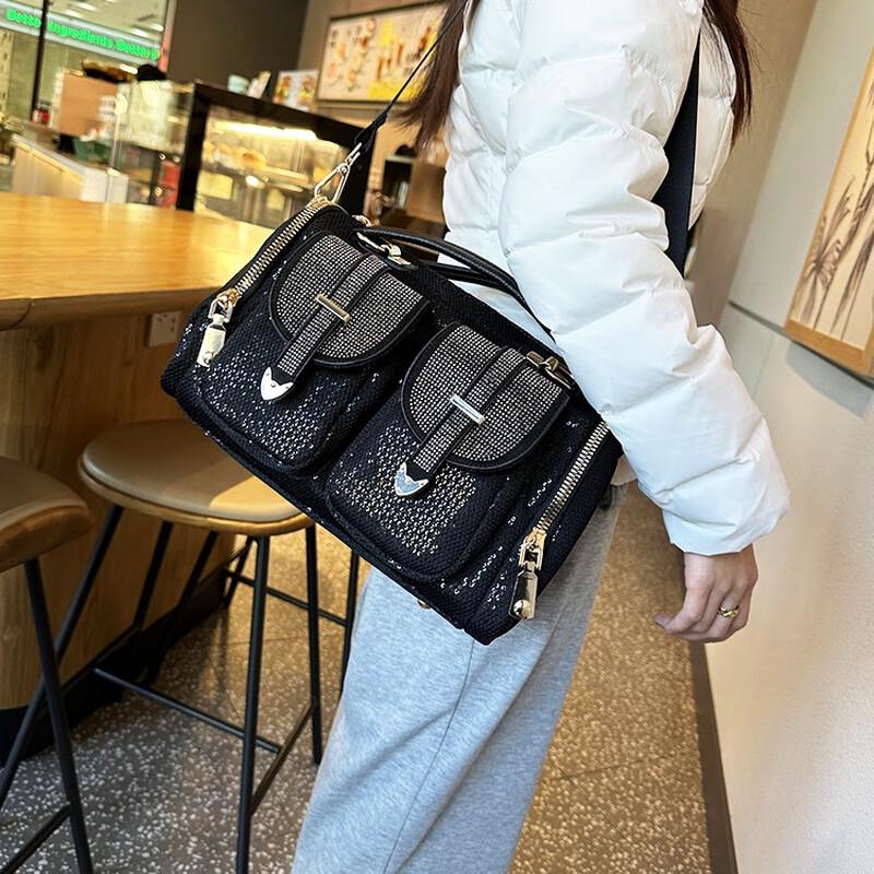 CoolWalker XDLM Damen Pailletten Strassstein Umhängetasche