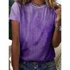 Fashion Women Simple Splicing Print T Shirt Funny Casual O-neck Short Sleeves T-shirt Summer Female Tee Shirt