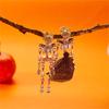 Halloween Skeleton and Asymmetrical Stud Earrings Drop Dangle