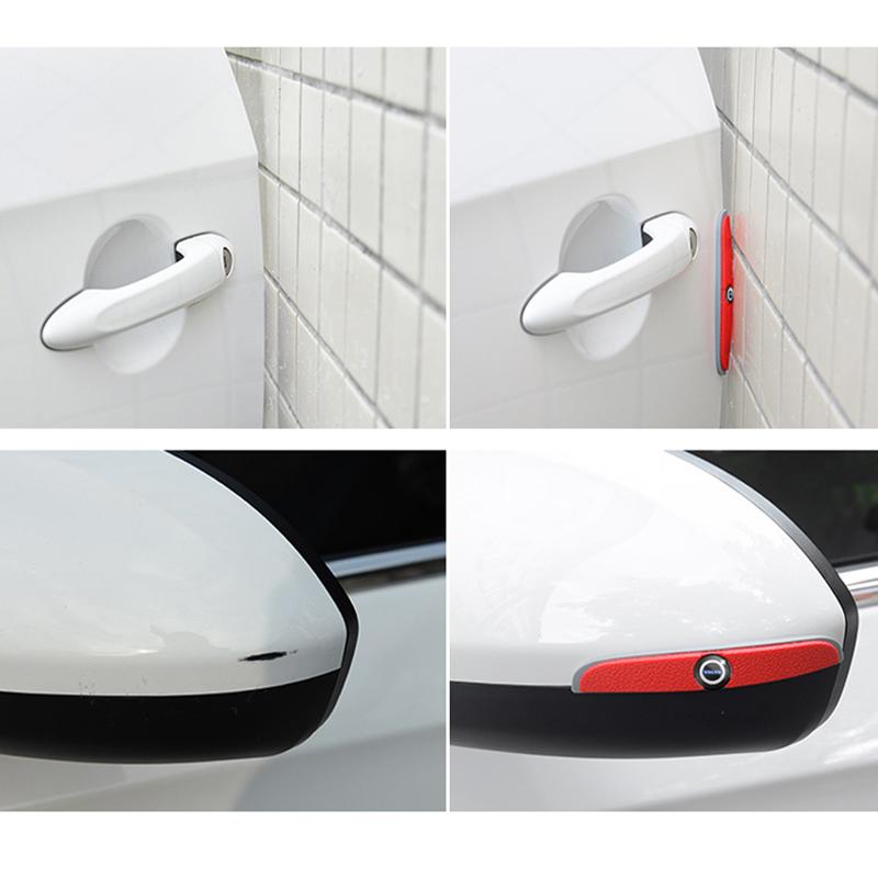 4Pcs Rubber Anti Collision Strip Car Door Rearview Mirror Protector Stickers For Volvo EX30 XC60 XC40 V60 V40 XC90 XC70 V50 S60