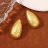 Bohemian high-end retro gold teardrop style, trendy, light luxury and versatile earrings, stud earrings and other accessories