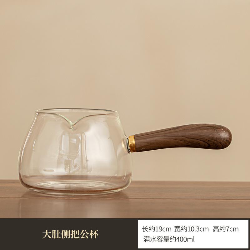 

400ml High Borosilicate Glass Side Fair Cup Boutique Heat-resistant Justice Cup Tea Pitcher Vintage Cha Hai Teaware Equipment