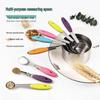 Jiwanggu Stainless Steel Measuring Spoon Set with Silicone Handles