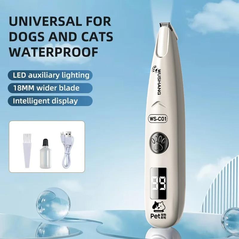 New Led Pet Dog Claw Trimmer Cat Beauty Waterproof Pet Foot Hair Trimmer Low Noise Cat Dog Face Ears Buttock Claws Pet Accessory