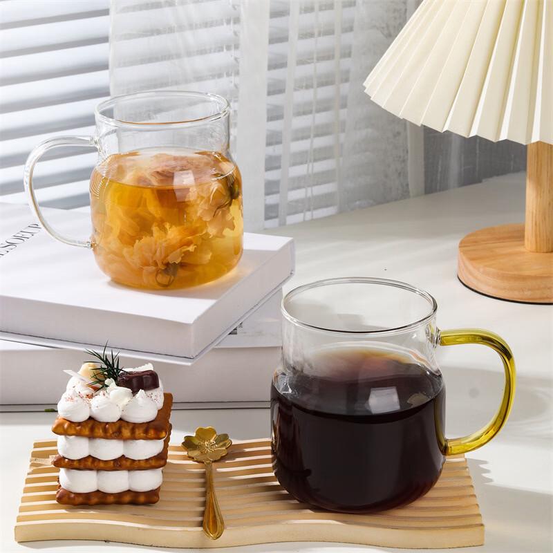OLOEY Heat-Resistant Glass Mug with Handle